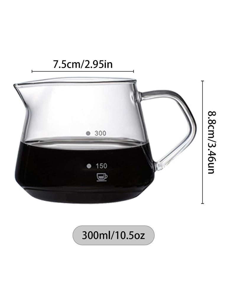 Cafetera de goteo Leeseph, jarra de vidrio con filtro, juego de cafetera de goteo para el hogar o la oficina, 300 ml