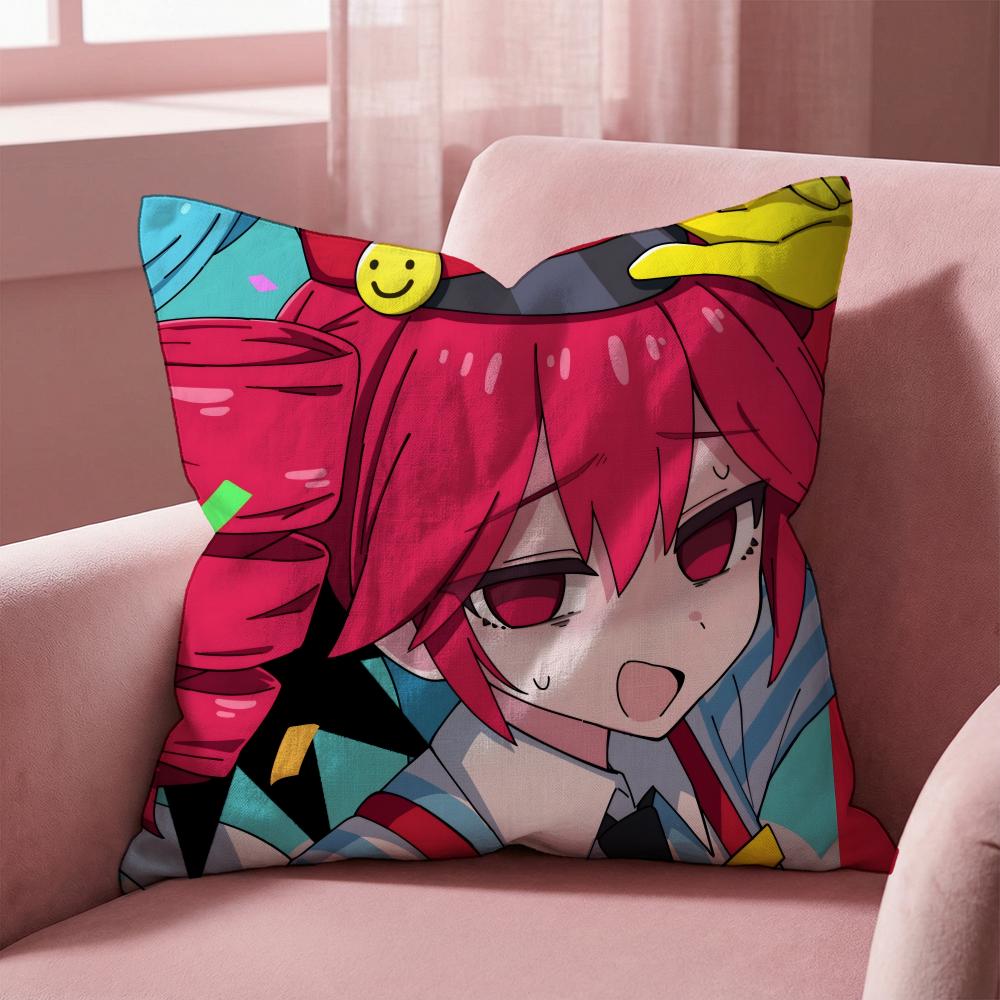 Kasane Teto Anime Cushion Cover Multi-Scene Pillow Cover for Home & Car - Reversible, Soft & Durable for Daily Use