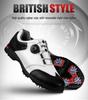 PGM Men's Waterproof Golf Shoes with Rotary Laces and Breathable Design