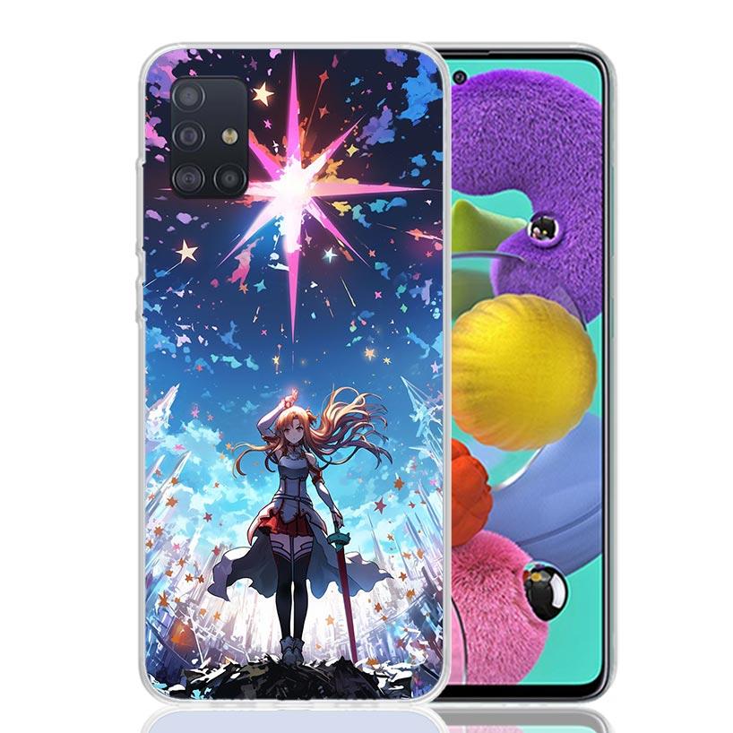 Anime Sword Art Online SAO Phone Case For Samsung Galaxy A52 A32 A22 A12 A02S A50S A30S A51 A31 AA71 Note 20 Ultra 10 S10 Plus G