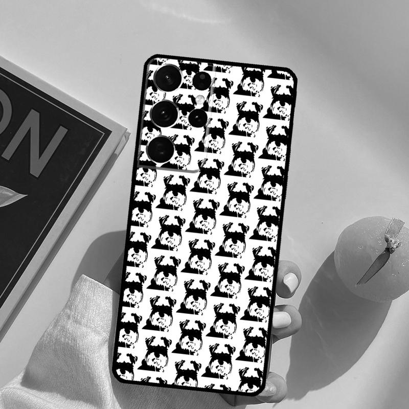 Cartoon Schnauzer Dog Case For Samsung Galaxy S21 S22 S23 Ultra S8 S9 S10 Note 10 Plus Note 20 Ultra S20 FE Coque