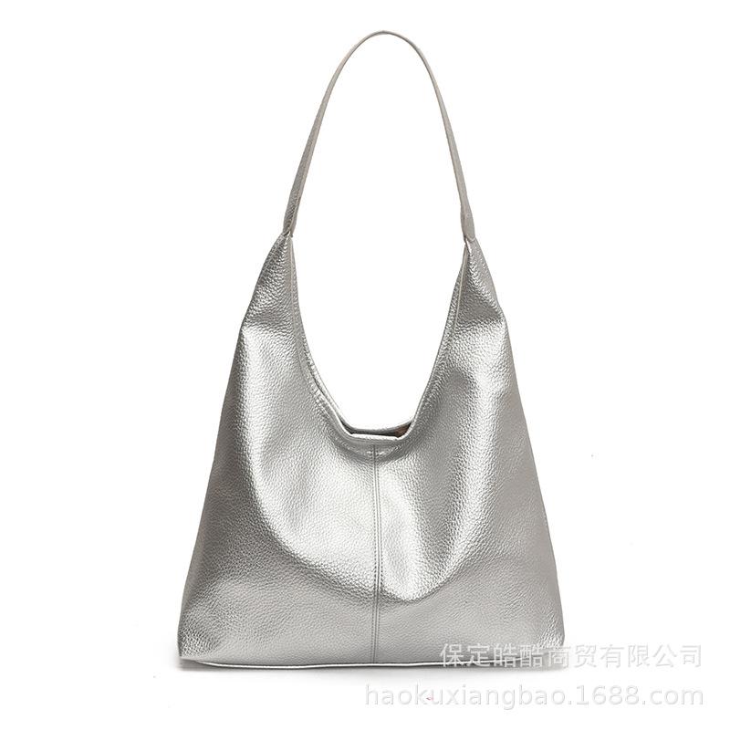 Large-capacity bag women's summer 2025 new versatile simple shoulder armpit bag casual work commuter tote bag