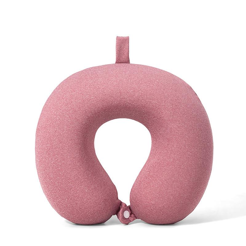 Cationic Cool Feeling U-shaped Pillow, Slow Rebound Memory Foam Neck Support Travel Pillow for Office Nap