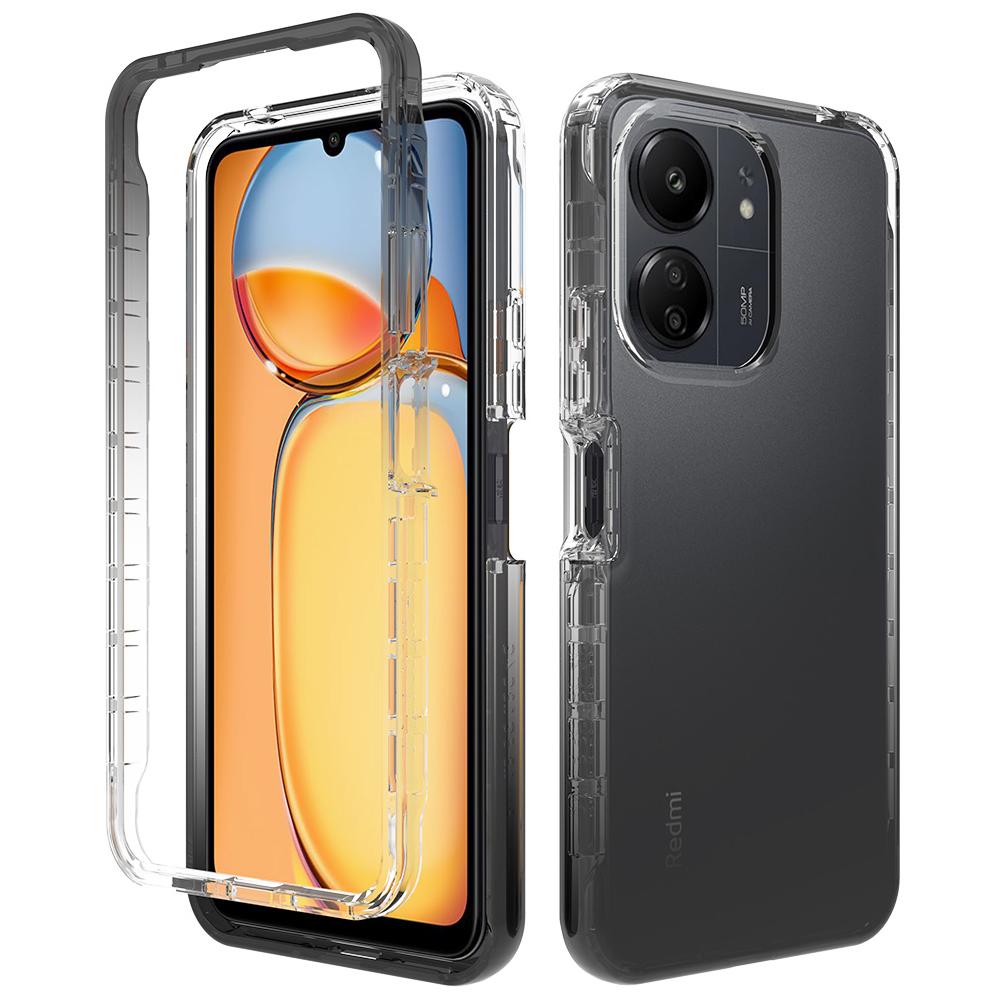 

For Xiaomi Redmi 13C 4G/13C 5G/Poco C65 4G Case PC+TPU Gradient Color Mobile Phone Cover Gradient Black
