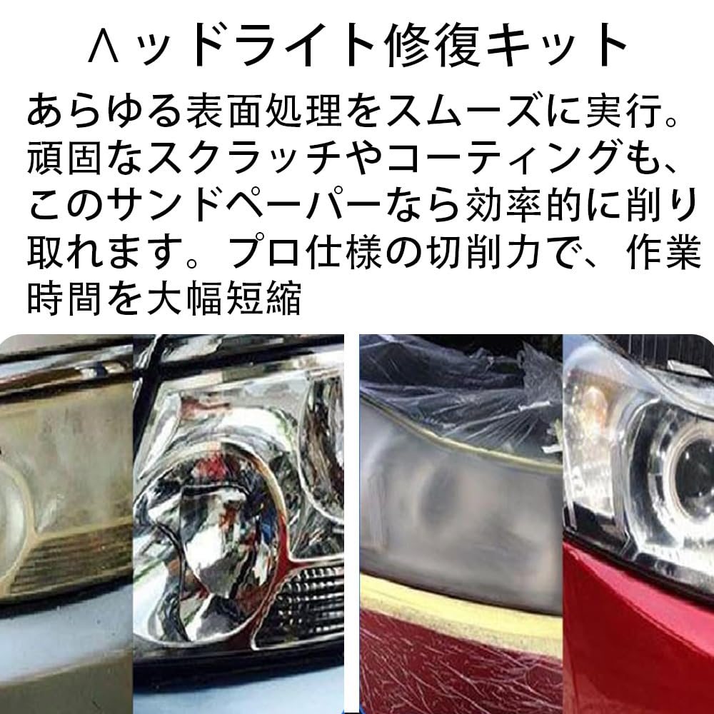 50mm Sandpaper Set with Sponge and Shank Compatible Round Velcro Sanding Discs for Car DIY Rust and Metal Polishing and 10 of 128-Piece #60-#3000