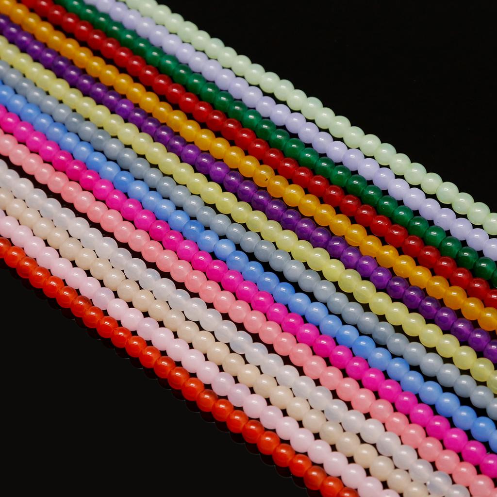 Crystal Glass Beads Candy Color Round Ball Beads Size 4mm 6mm 8mm 10mm For DIY Jewelry Accessories