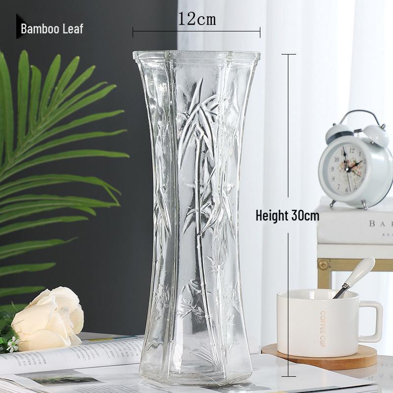 Internet Celebrity Style Transparent Glass Vase for Hydroponic Flower Arrangements - Gypsophila Display for Living Room or Dining Table