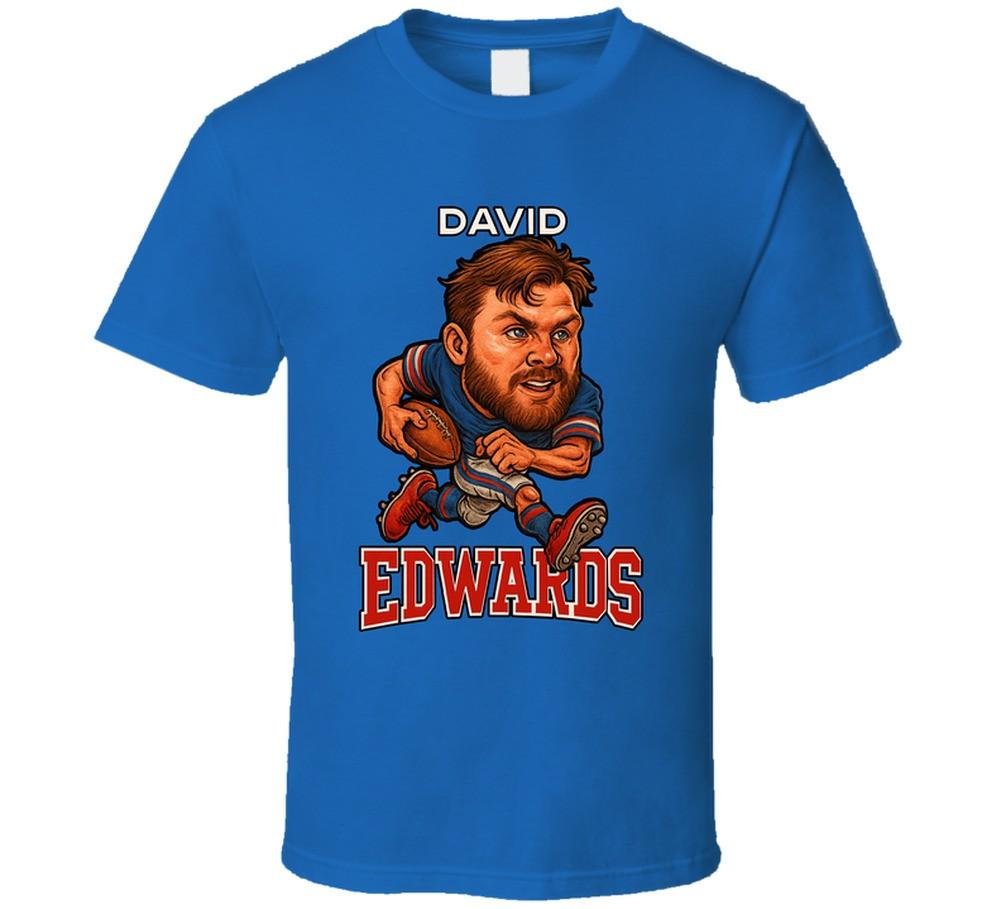 

David Edwards Football Caricature Fan T Shirt Mens Womens Tees Top XL