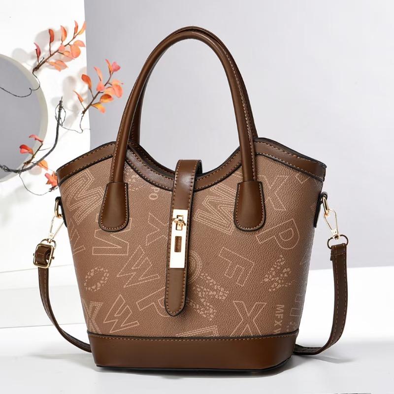 Autumn and Winter New Women's Printed Bucket Bag High-end Women's Handbag Large Capacity Crossbody Bag Lady Casual Shoulder Bag