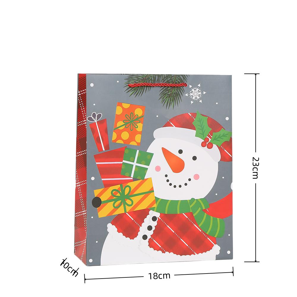 6/10pcs StoBag Christmas Paper Tote Bags Recyclable Gift Bags for Holiday Packaging Party Favors Candy Cookies Classroom