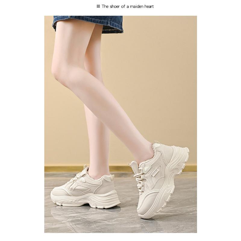Womens Fleece Lined Chunky Dad Shoes Thick Sole Warm Casual Sports Running Sneakers