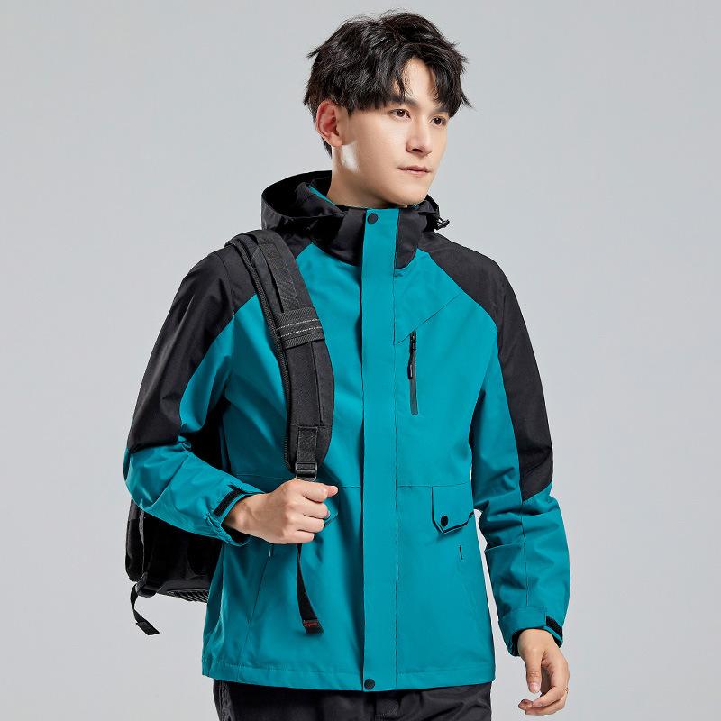 Unisex Windproof Embroidered Team Jacket for Men Women Hiking Workwear Travel Outdoor Jackets