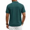Men's Breathable Waffle Knit Polo Shirt Short Sleeve Button Placket Chest Pocket Loose Fit Summer Tops