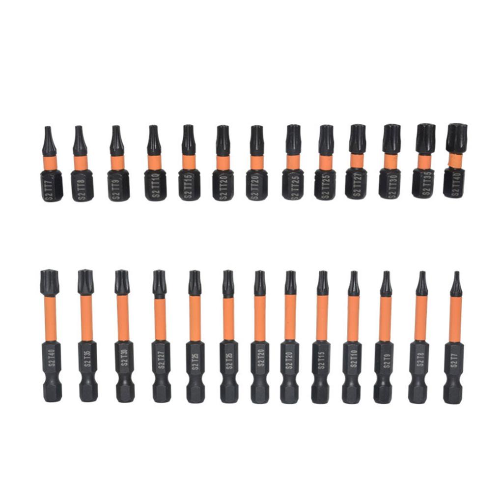 26Pieces Torx Head Screwdriver Bit Set Hex Shank Security Tamper Proof Screwdriver Drill Magnetic Screwdriver Bit Tool