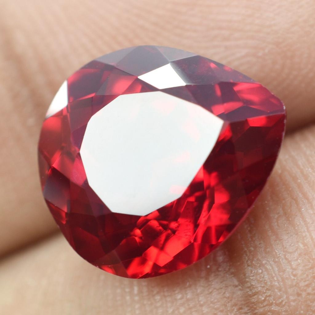 Natural 10.30 Ct Mozambique Treated Red Ruby Pear Shape Loose Gemstone