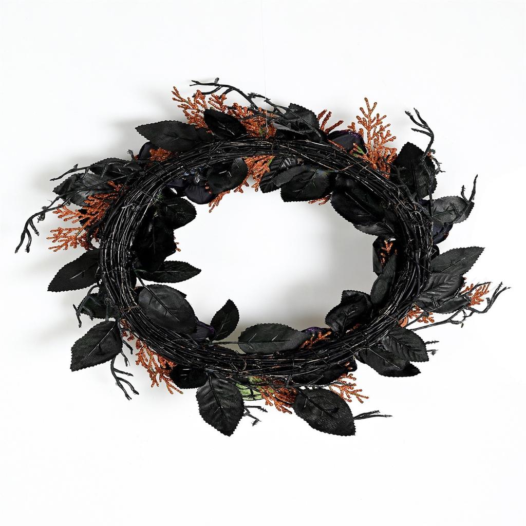 Halloween Wreath Halloween Decorations Pendant Home Decoration Door Decoration Specter Festival Cranium Door Hanging Cross-border New