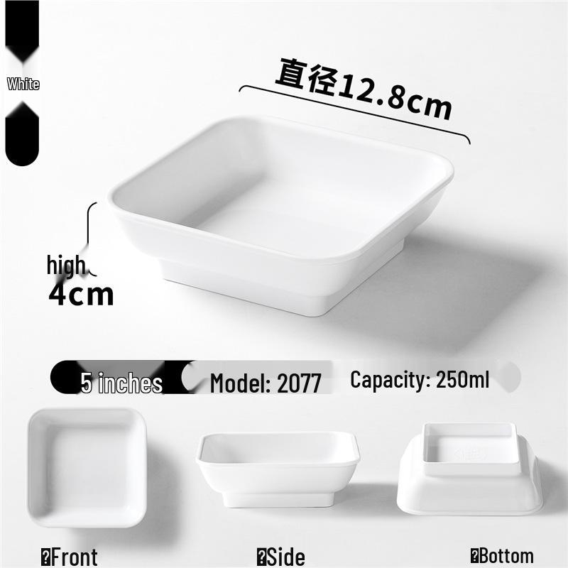 Zweifarbige Melamin-Tischware: Kleines Schalen- und Schalenset für Buffet und Grill-Dipsaucen.