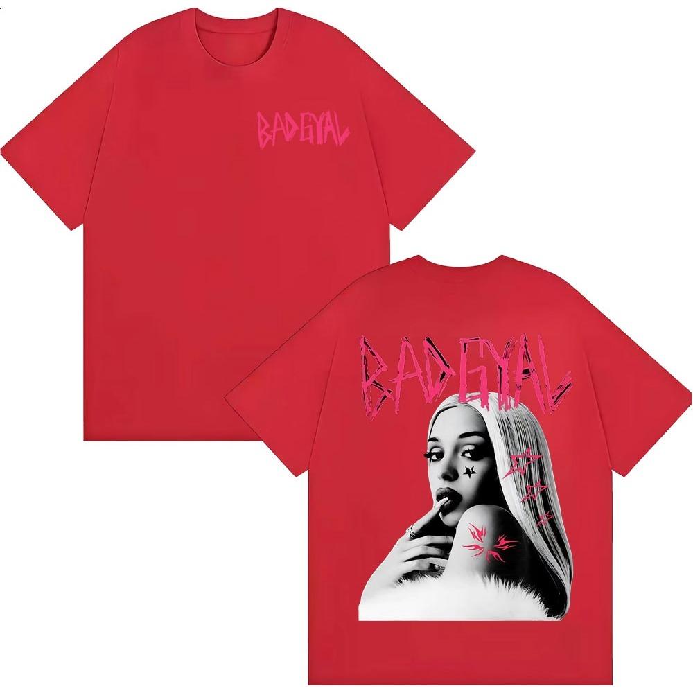 Zangeres Bad Gyal Album Grafisch T-shirt Heren Dames Katoen Y2K Kleding Ademend Rond Hals Korte Mouw Top