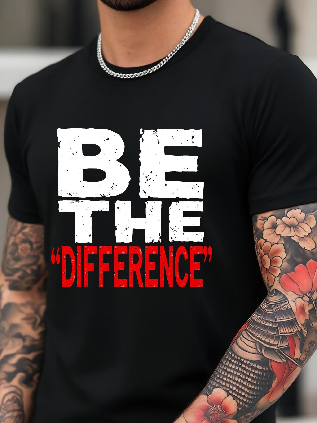 Be the Difference Graphic T-shirt - Cotton Blend L