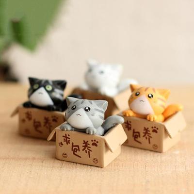 1 Teil/satz Nette Mini Garten Kätzchen Ornament Katze Miniatur Figuren Home Room Decor