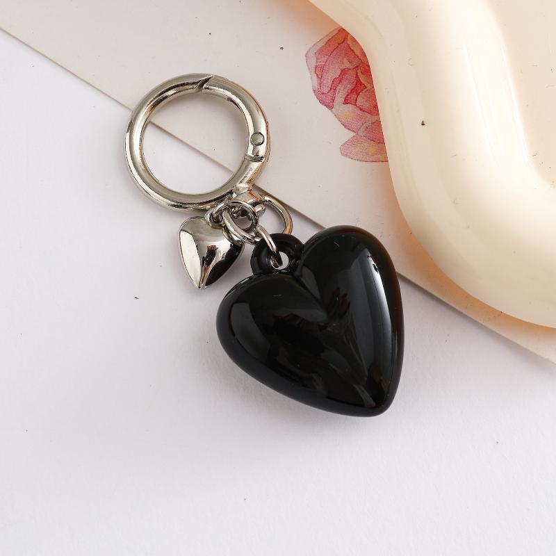 Sweet Heart Keychain Fashion Cute Candy Color Love Key Ring Lightweight Key Accessory for Women Girls Car Bag Ornament