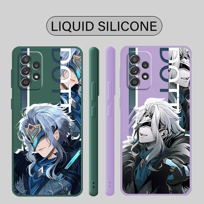 Case For Samsung Galaxy A53 A42 A33 A52s A73 A13 A12 A13 A32 A52 A23 A72 A22 Tpu Silicone Square Liquid Cover Game People