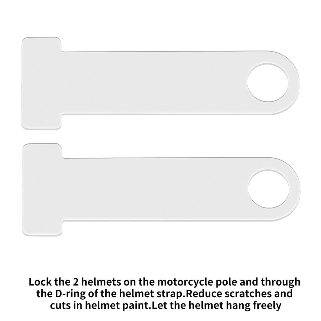 Aoling Motorcycle Hell Lock Assist Silver D-Ring Compatible Motorcycle Helmet Lock Fittings Auxiliary Stay Convenient and Easy to Use Set of 2