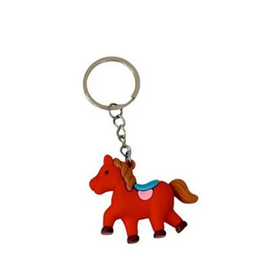 1/2Pcs Keychain Zodiac Horse Design Compact Mini Size Handmade Key Chain Bags Backpacks Wallets Cars Accessories