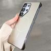 Frameless AG Matte For Magsafe Case for Samsung Galaxy S25 S24 S23 Ultra Magnetic Wireless Charging Luxury Plating Armor Cover
