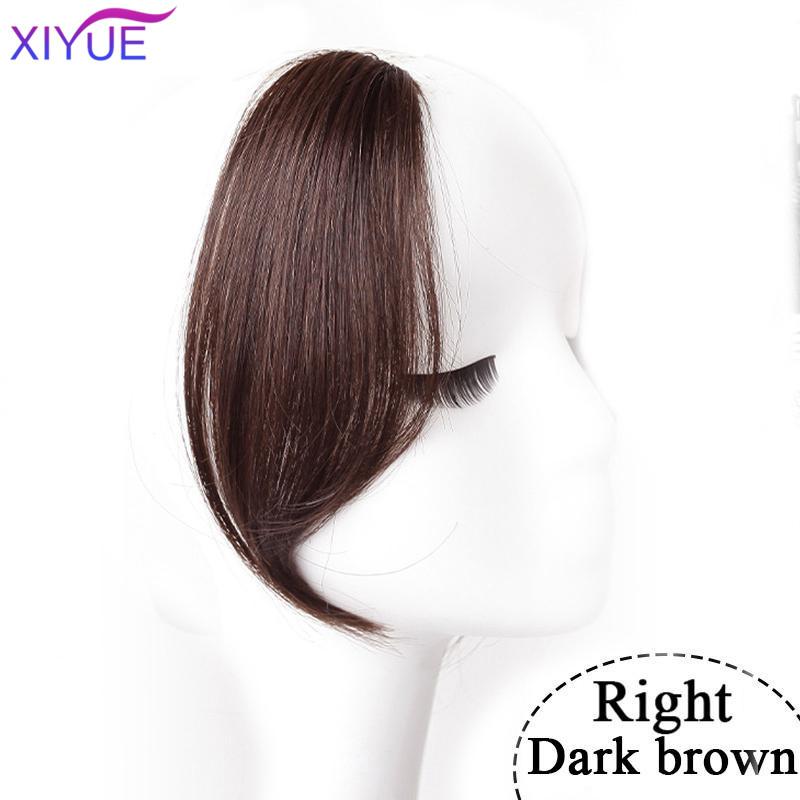 Natural Invisible False Middle-part Bangs Hair Extensions Clip In the Front Side Bangs Synthetic Fake Fringe Hairpiece