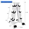 Three-tier A-frame Movable Dumbbell Rack for Hexagonal and Round Head Dumbbells