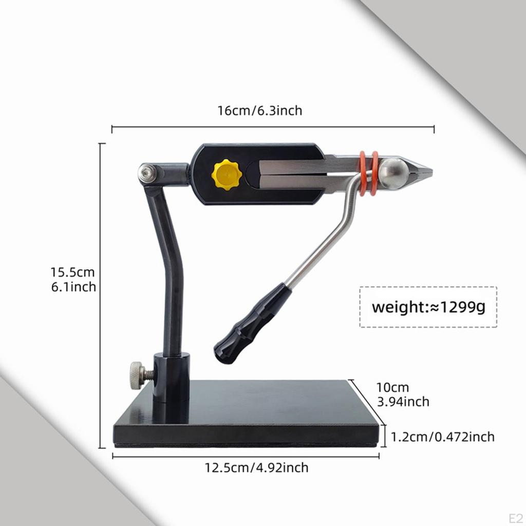 Fly Tying Vise 360° Supplies Portable Easy Adjustment Equipment Tool for Fishing Hooks