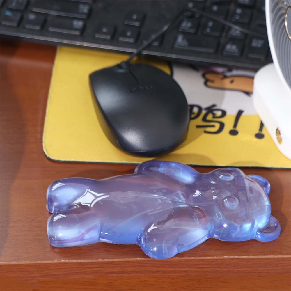 Waterproof Cartoon Bear Mouse Pad Cute Design Comfortable Anti-slip Mouse Pad Hand Rest Soft Material Wrist Guard Mouse Pad