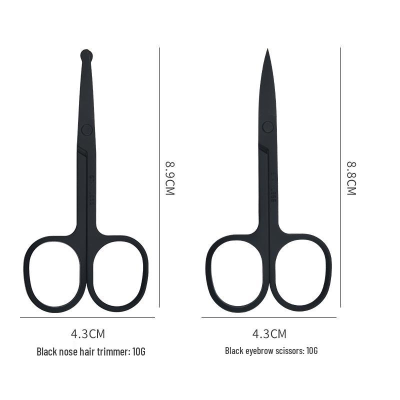 Stainless Steel Beauty Scissors Set with Pointed & Round Tips and Double Eyelid Tape