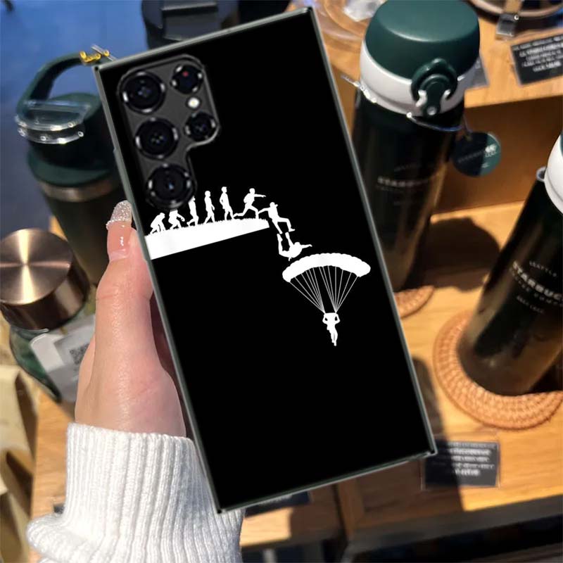 Extreme Adventure Parachuting Cases Phone Case for Samsung Galaxy S26 Ultra S25 Edge S24 S23 FE S21 Plus S20 S22 S10 Cover TPU C