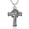 Retro Style Stainless Steel Portrait Cross Necklace Pendant Titanium Steel Jewelry Source