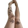 Nylon Flesh Color Stockings With Tiger Head Pattern For Summer Teens And Young Women