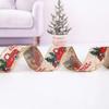 Christmas Ribbon Classic Wrapping Christmas Tree Ribbon Wreath Bows DIY Fabric Swirl Ribbon Burlap Xmas Gift Decoration