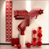 3D Floral Wedding Decor Set: Paper Flowers & Double Happiness Wall Stickers for Bedroom & Living Room
