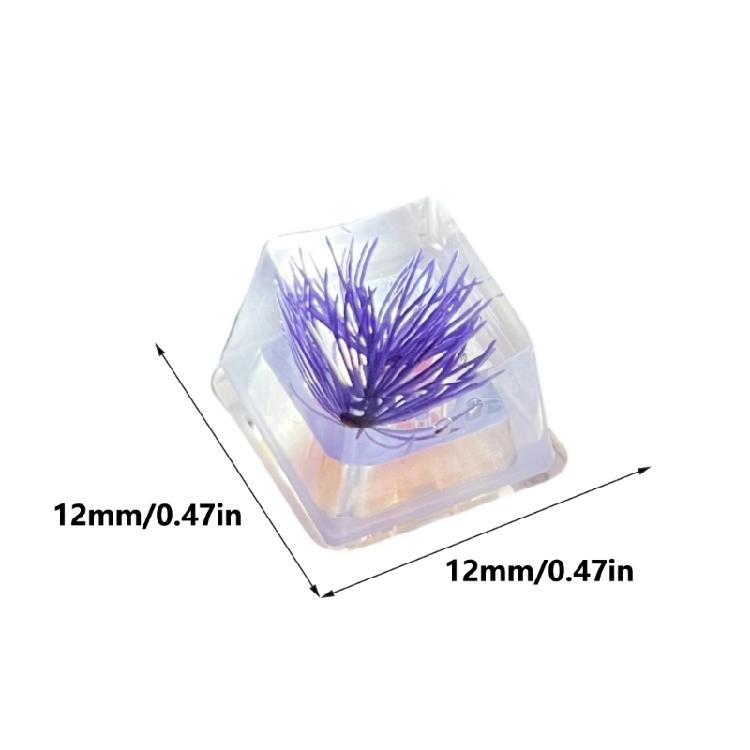 Resin ESC Keycap Decorative Pine Blossom Dry Flower Keycaps for Mechanical Keyboards with Exceptional Transparency