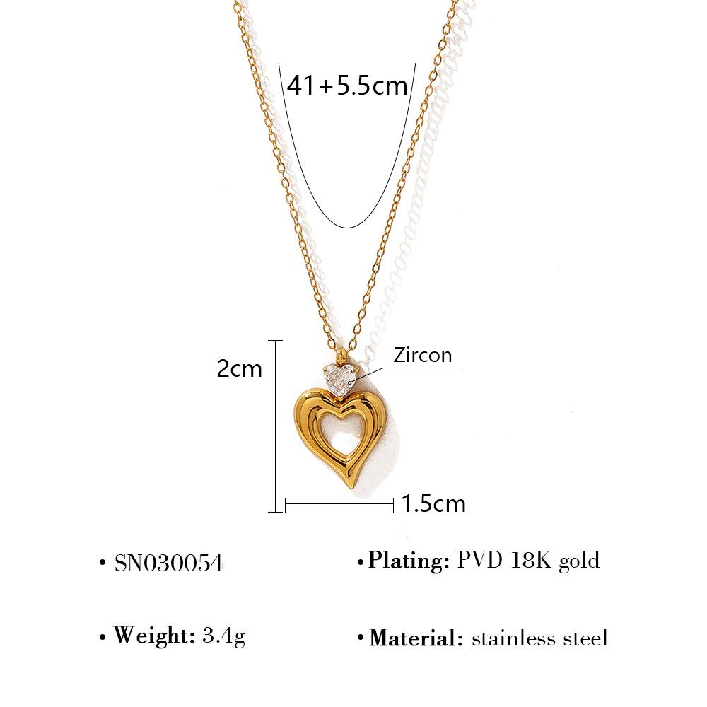 

Vintage Heart Shaped Diamond Jewelry Set For Women Fashionable And Elegant Accessories Versatile And Fade Resistant