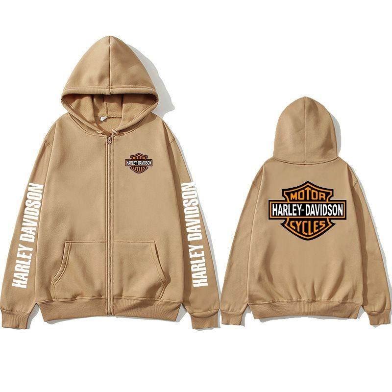 Motorcycle Hooded Sweatshirt Spring Man Printing Zipper Hoodie Outdoor Sports Loose Ventilate