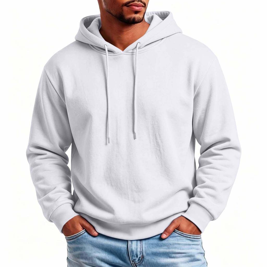 Men's Casual Long Sleeve Pullover Hoodie Athletic Sweatshirt for Everyday Wear