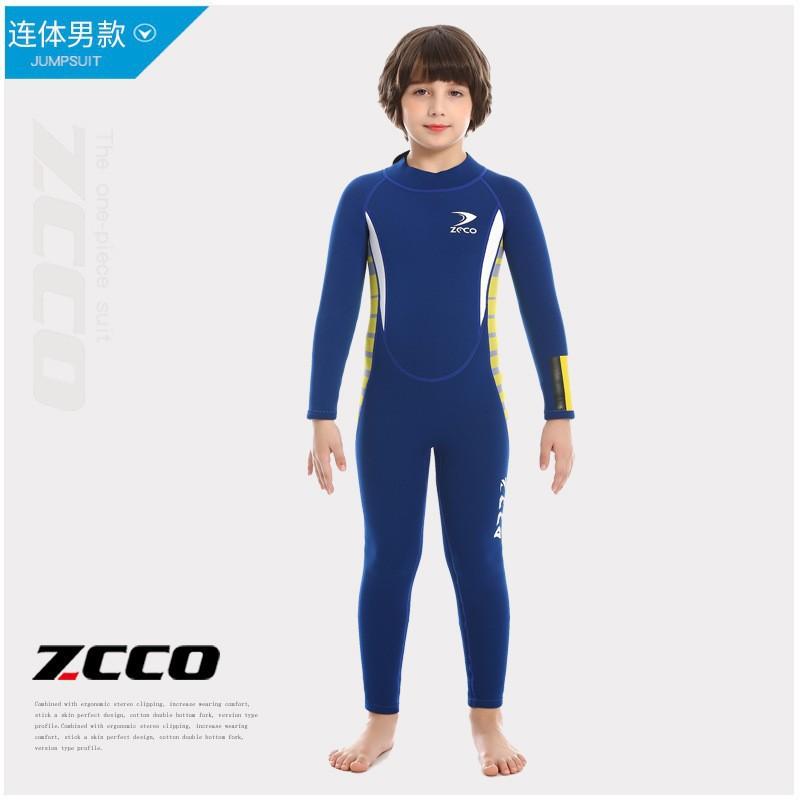 2.5mm Kids Wetsuit Full Body Long Sleeve Neoprene Dive Suit Swimming Surfing Warm Water Sports