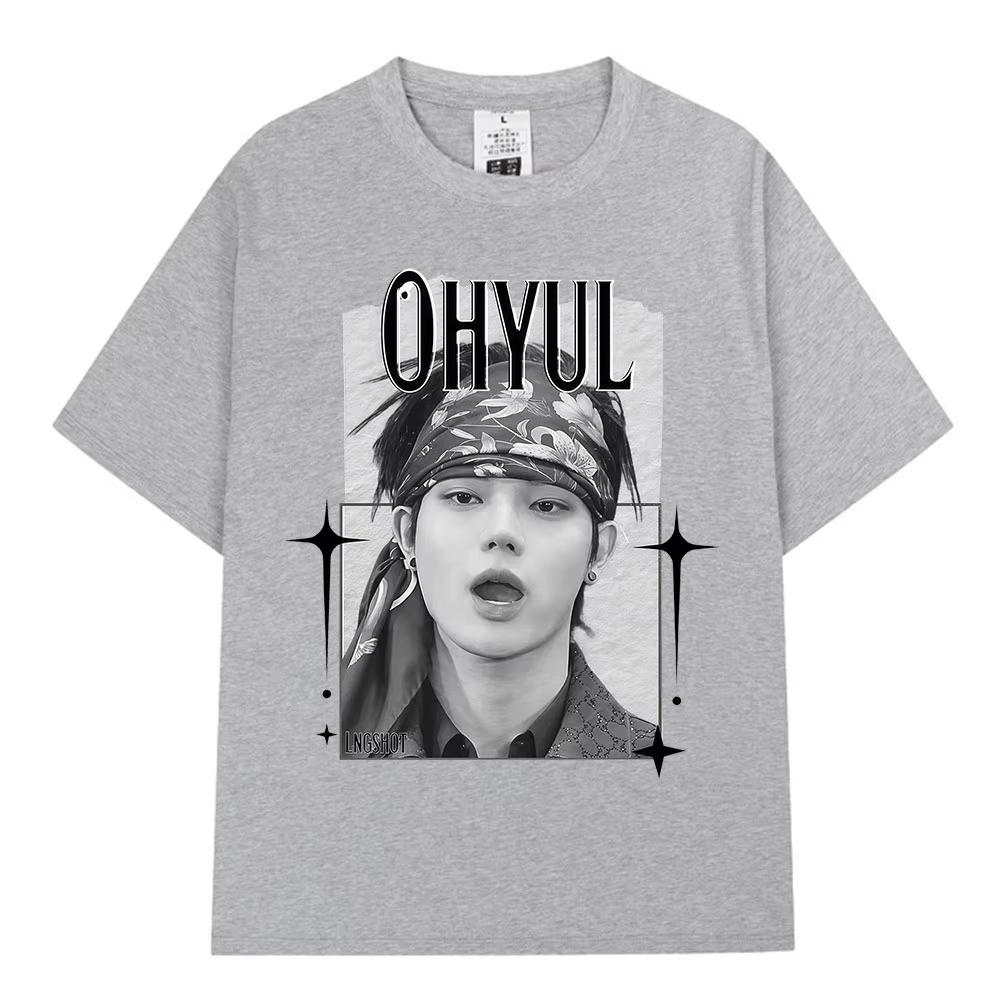 Korean Kpop Hip Hop Group Lngshot T Shirt Men's Women Clothing Fashion Oversized Cotton Casual Short Y2k Short Sleeves Classic