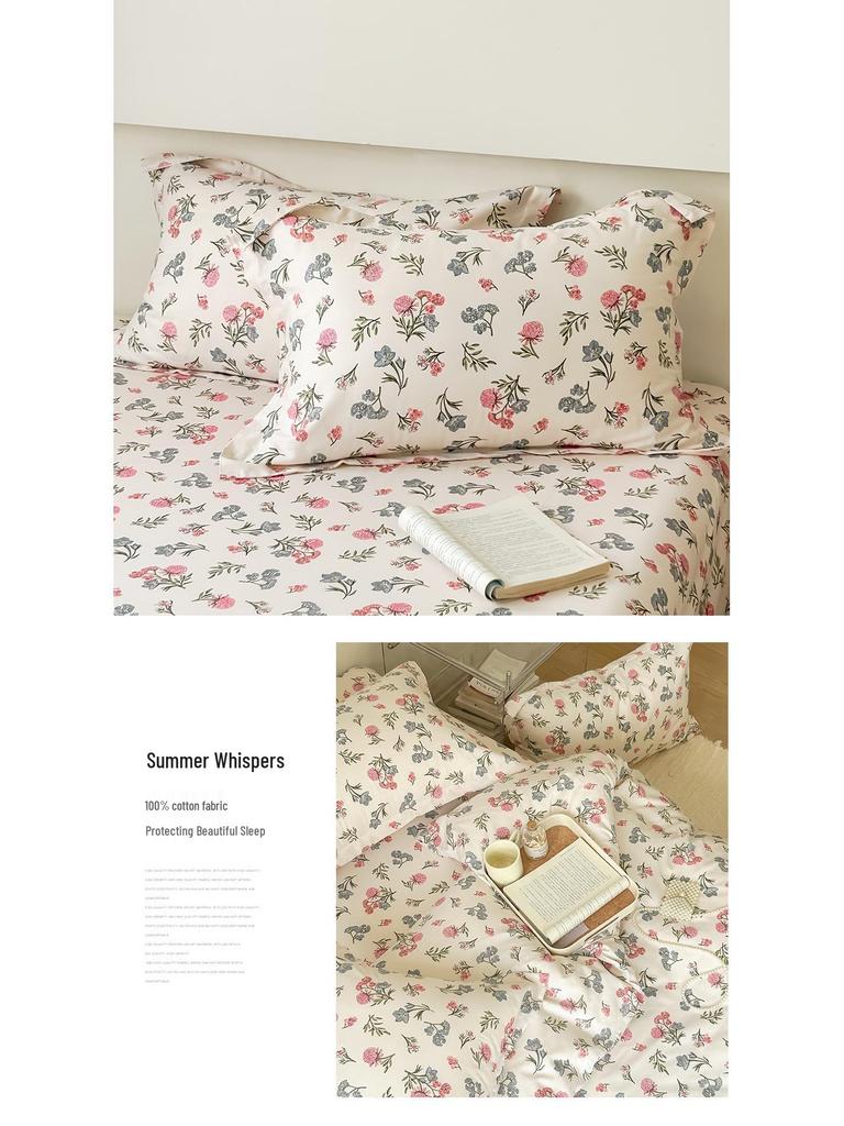 2025 New Style Pure Cotton Pillowcase Set: Simple Twill 48x74 Household Cover (Set of 2)