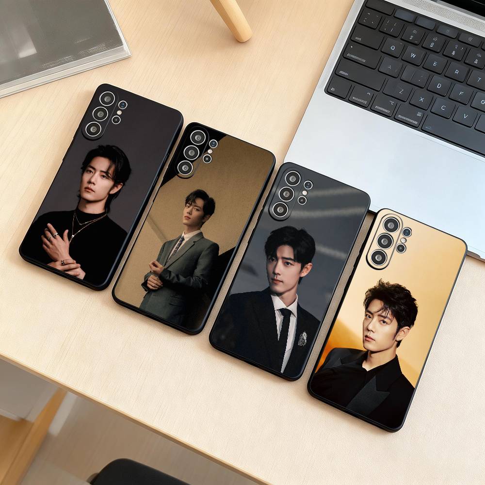 S-Sean Xiao Xiaozhan Phone Case Black Silicone Soft For Samsung S25,S24,S21,S22,S23,S30,Ultra,S20,Plus,Fe,Lite