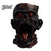 Horror Theme Stationery Holder Gothic Skull Pen Holder, Realistic Zombie Head Makeup Brush Organizer, Large Capacity Desktop Functional Stand Storage