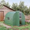 Large Polytunnel Walk In Greenhouse, Plant Gardening Tunnel Green House with Metal Hinged Door, Galvanised Steel Frame & Mesh Windows, Green (3 x 2 m)