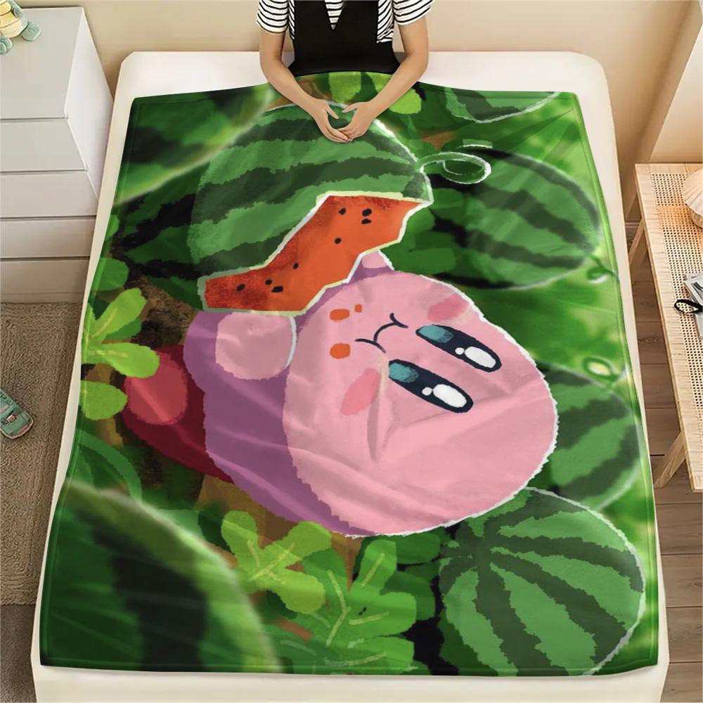Kirby Universal Furniture Flannel Blanket, Warm Printed Cover for Bed, Sofa, Chair, Journey and Picnic.-TING